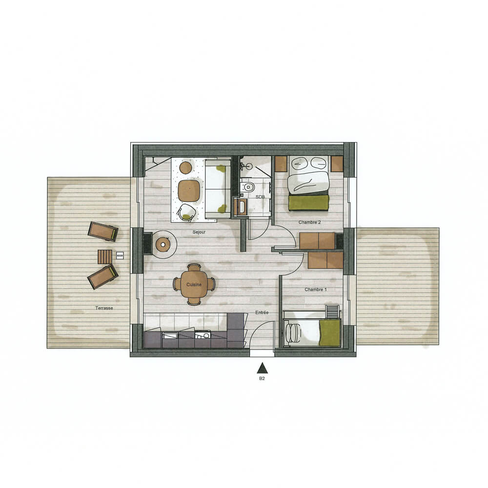 plan Chalet B2