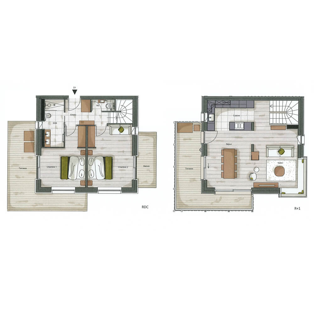 plan Chalet D1